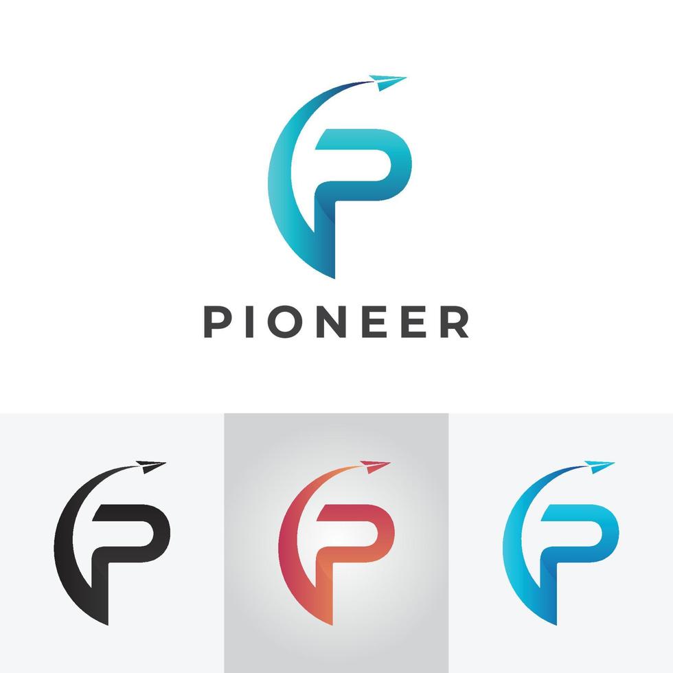 letter p logo vector