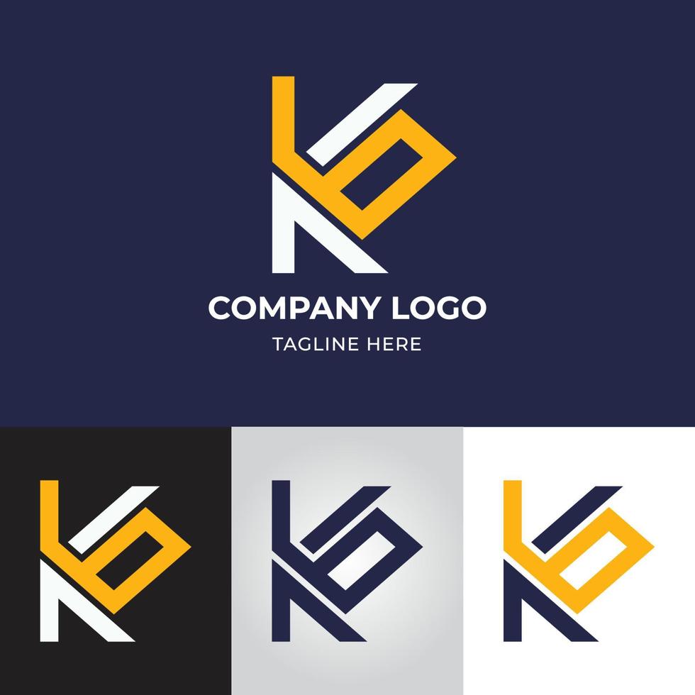 k6 origineel monogram logo-ontwerp vector
