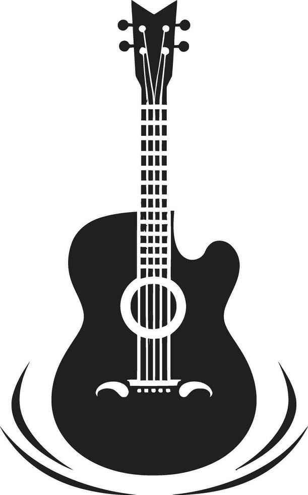 toets fusie iconisch gitaar icoon akoestisch aura vector gitaar embleem