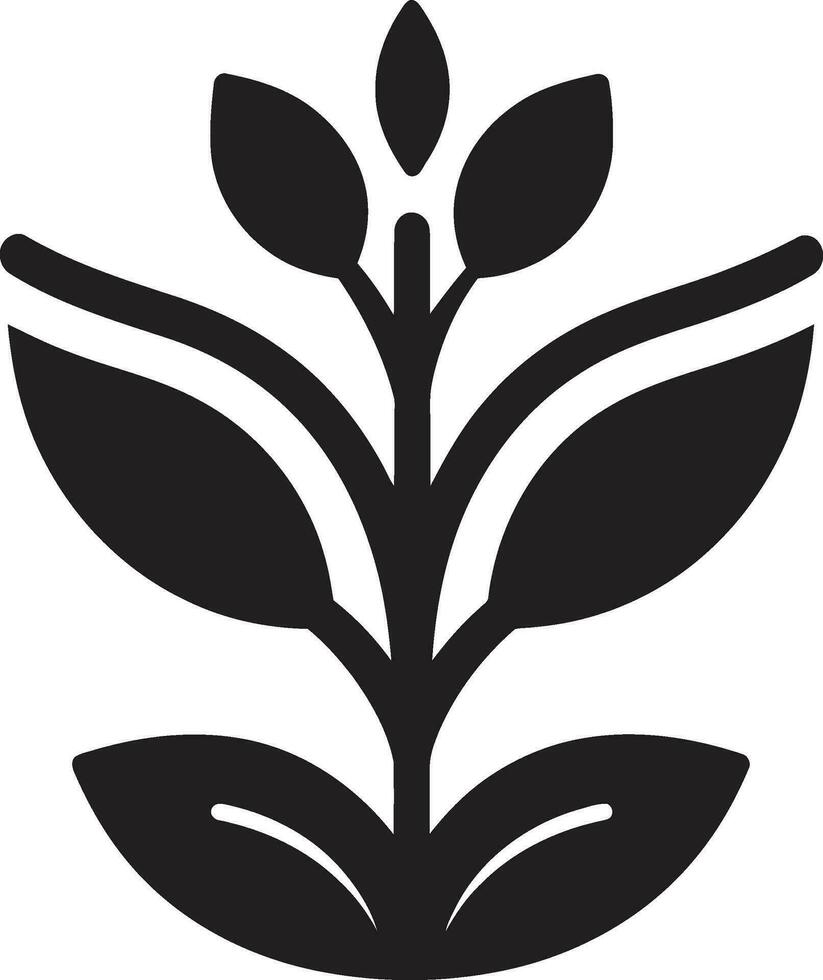 aard palet iconisch fabriek vector botanisch balans fabriek logo ontwerp