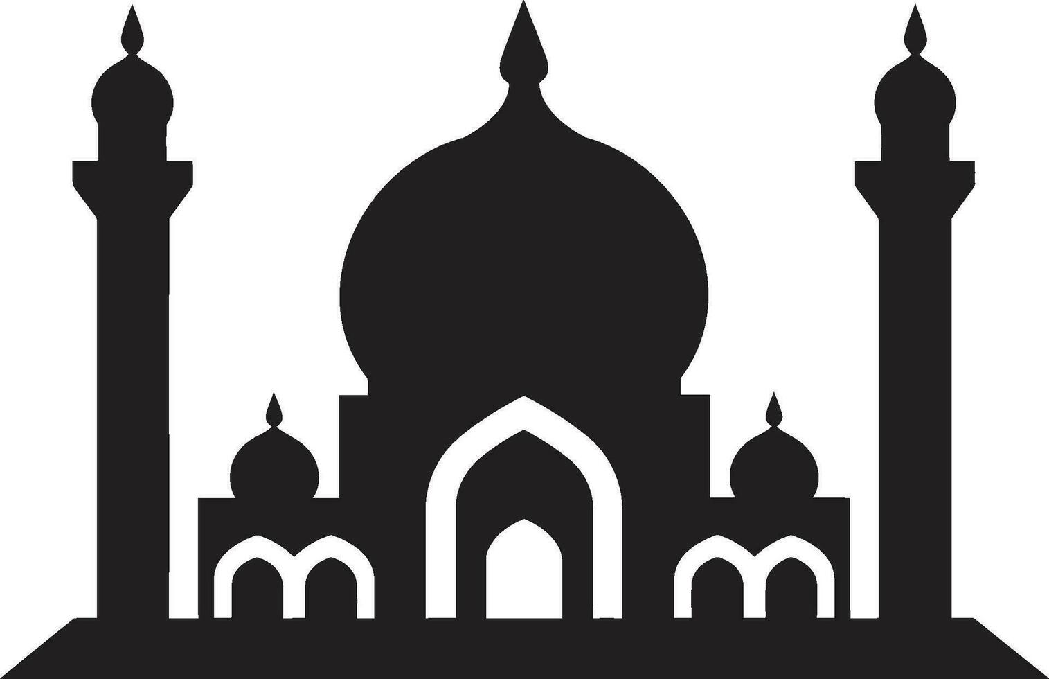 subliem heiligdom moskee icoon ontwerp hemel- kolommen emblematisch moskee vector