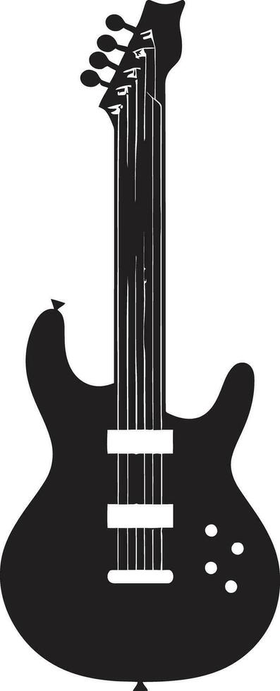 ritmisch straling gitaar logo vector symbool toets fantasie gitaar embleem ontwerp vector