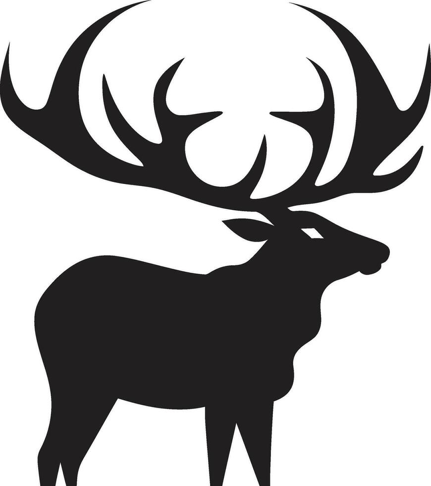 vorstelijk gewei hert hoofd logo vector ontwerp sereen wildernis hert hoofd iconisch embleem