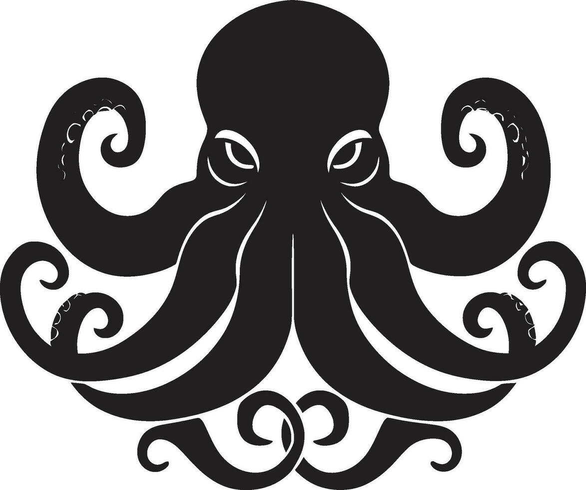 aquatisch verleiden Octopus embleem ontwerp diep water geneugten Octopus icoon vector