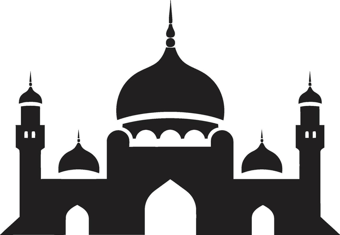 overladen oase moskee icoon vector Islamitisch wonder emblematisch moskee icoon
