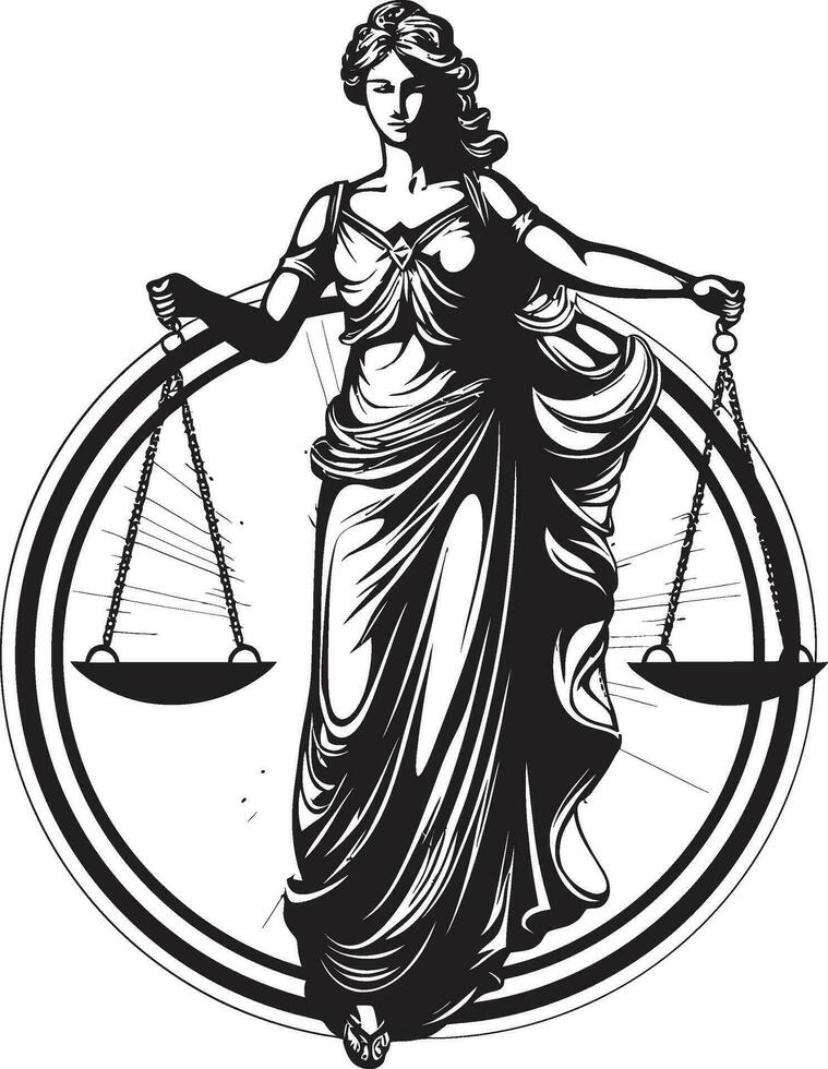 ethisch eigen vermogen dame van gerechtigheid logo gerechtelijk genade gerechtigheid dame vector