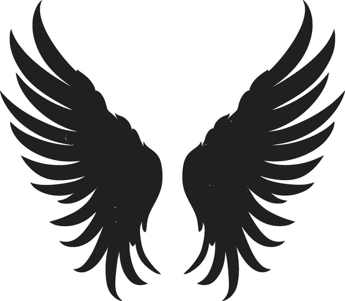 hemels halo embleem van Vleugels sereen seraph iconisch engel ontwerp vector