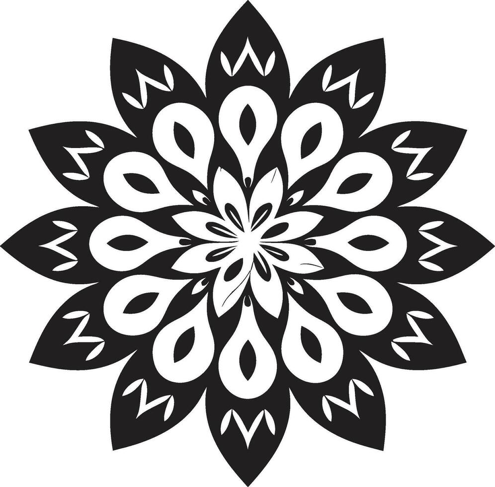 geestelijk wervelingen mandala embleem icoon mysticus medaillon logo van mandala ontwerp vector