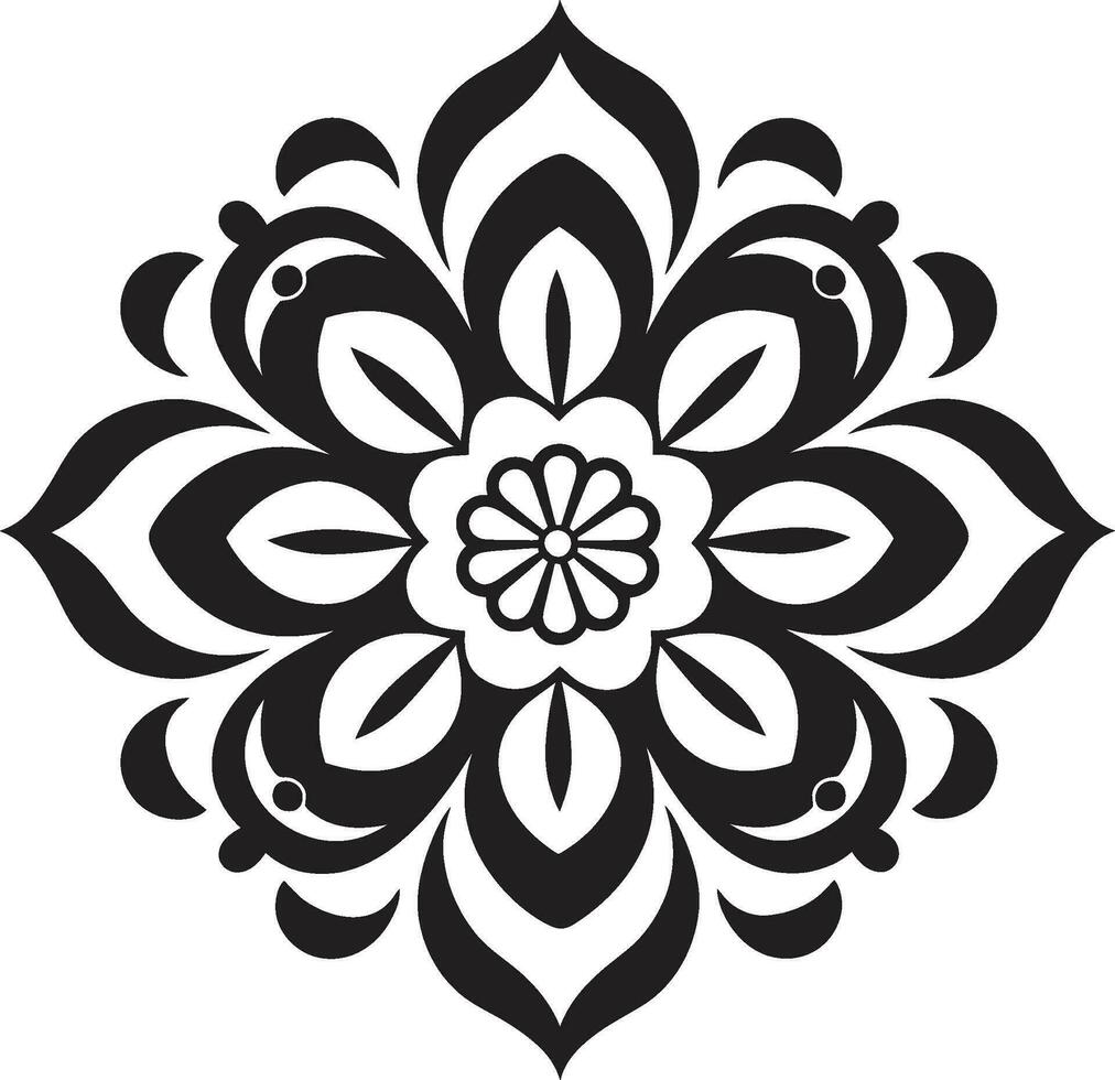 rustig tondo emblematisch mandala icoon harmonie halo mandala logo ontwerp vector