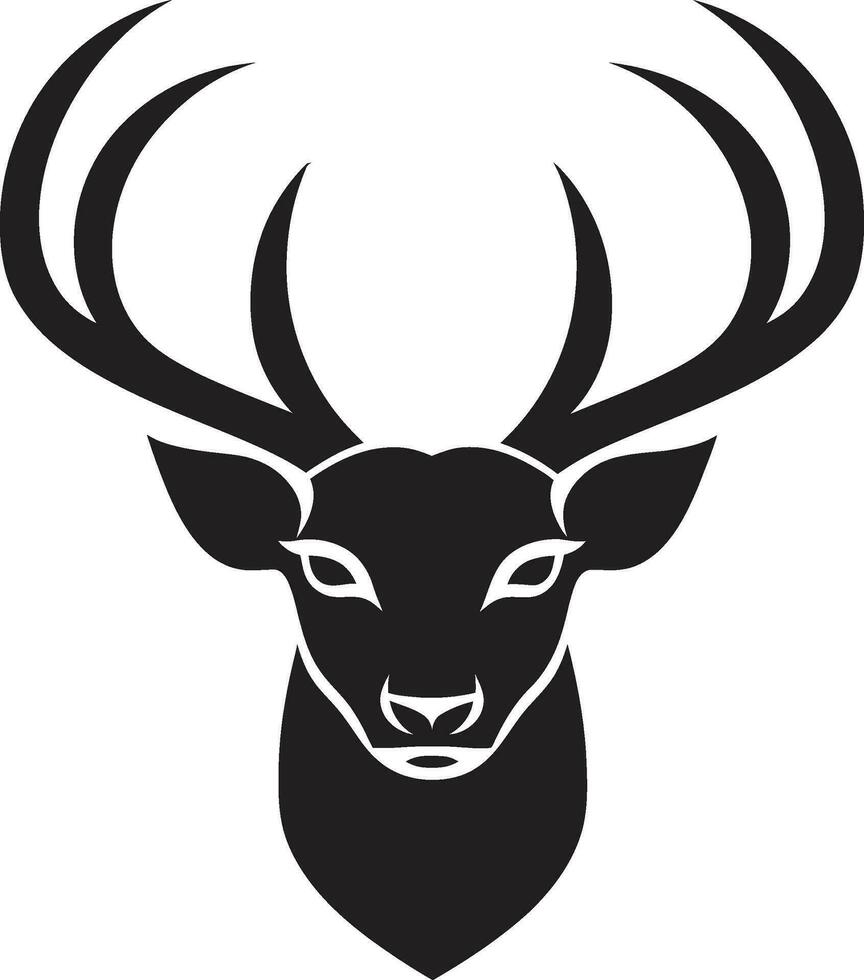 wildernis icoon hert hoofd logo vector kunst majestueus gewei hert hoofd embleem vector ontwerp