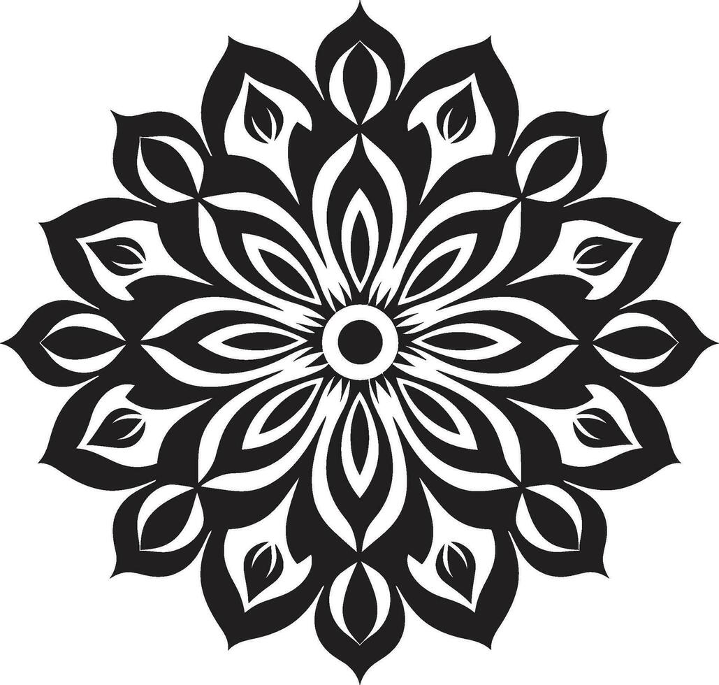 sereen symmetrie emblematisch mandala icoon geestelijk wervelingen mandala logo embleem vector