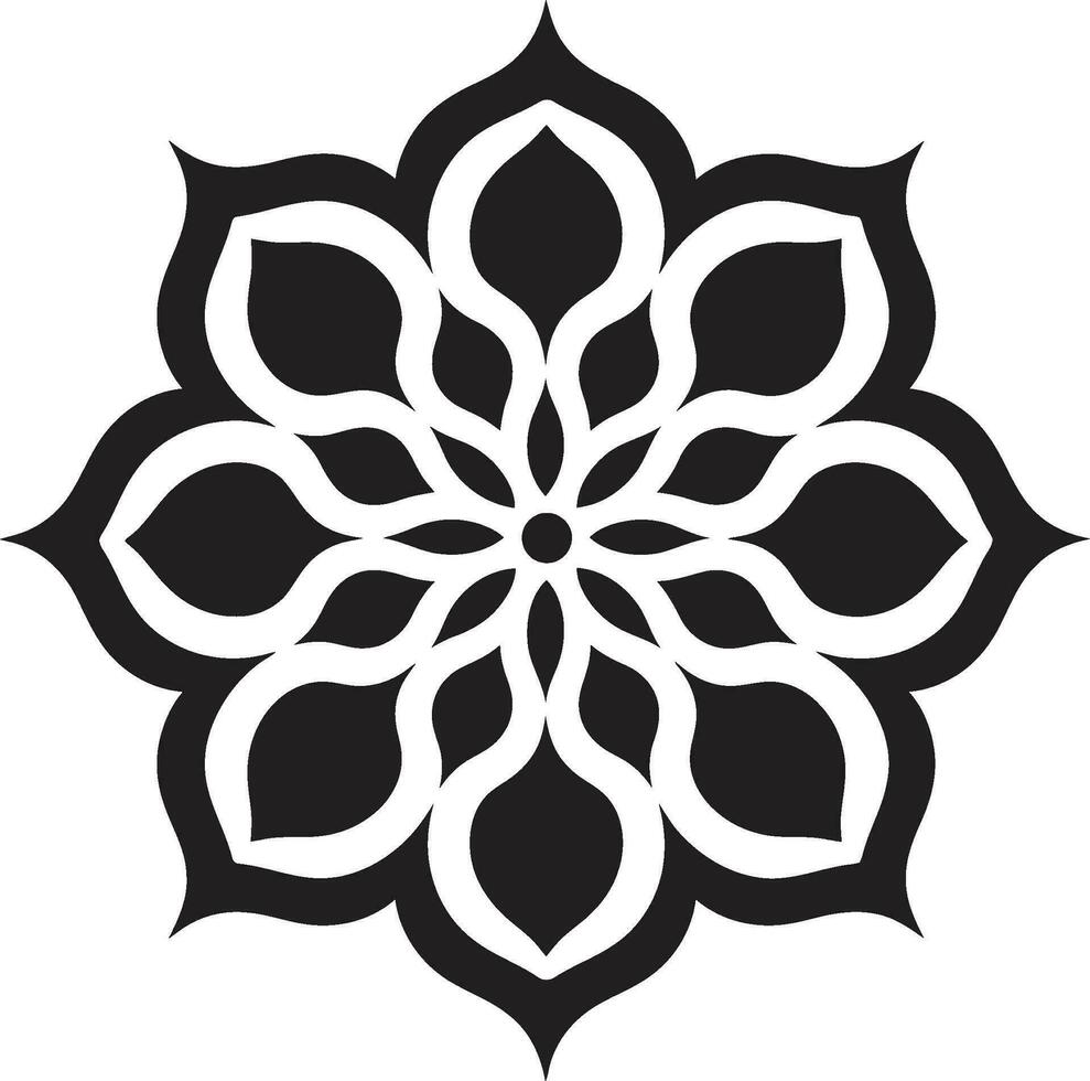 rustig tondo mandala icoon ontwerp harmonie halo emblematisch mandala logo vector