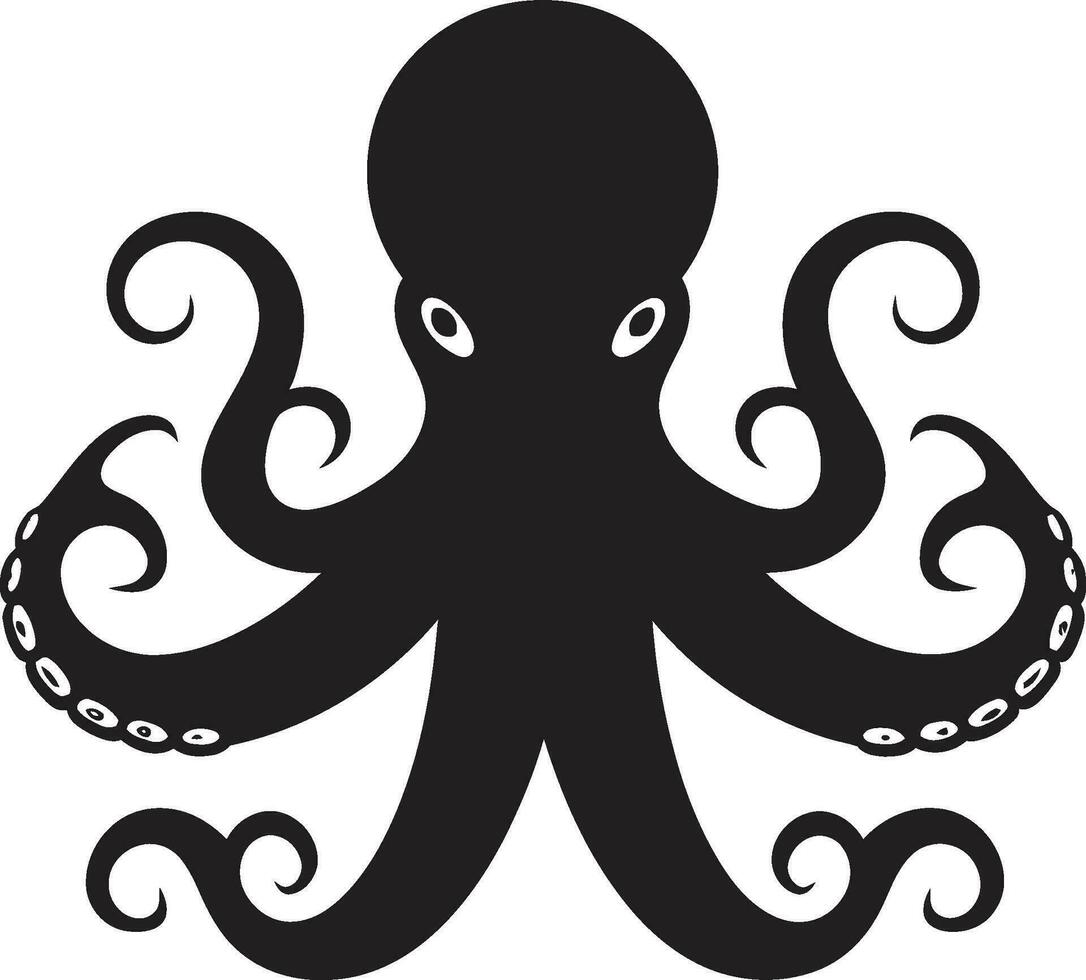oceanisch odyssee Octopus icoon vector inktachtig toegeeflijkheid Octopus logo ontwerp