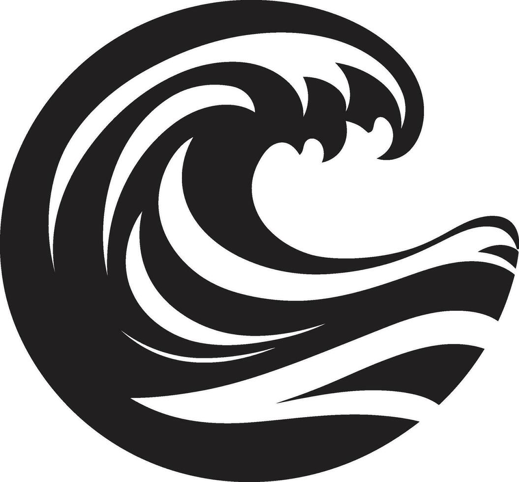 dynamisch drift water Golf icoon vector kam cascade minimalistische Golf logo ontwerp