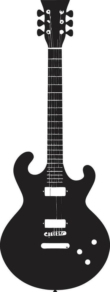 harmonisch erfgoed gitaar icoon vector akoestisch aura gitaar logo vector symbool
