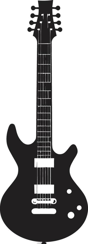 echo's van elegantie gitaar iconisch embleem melodie maker gitaar logo vector illustratie