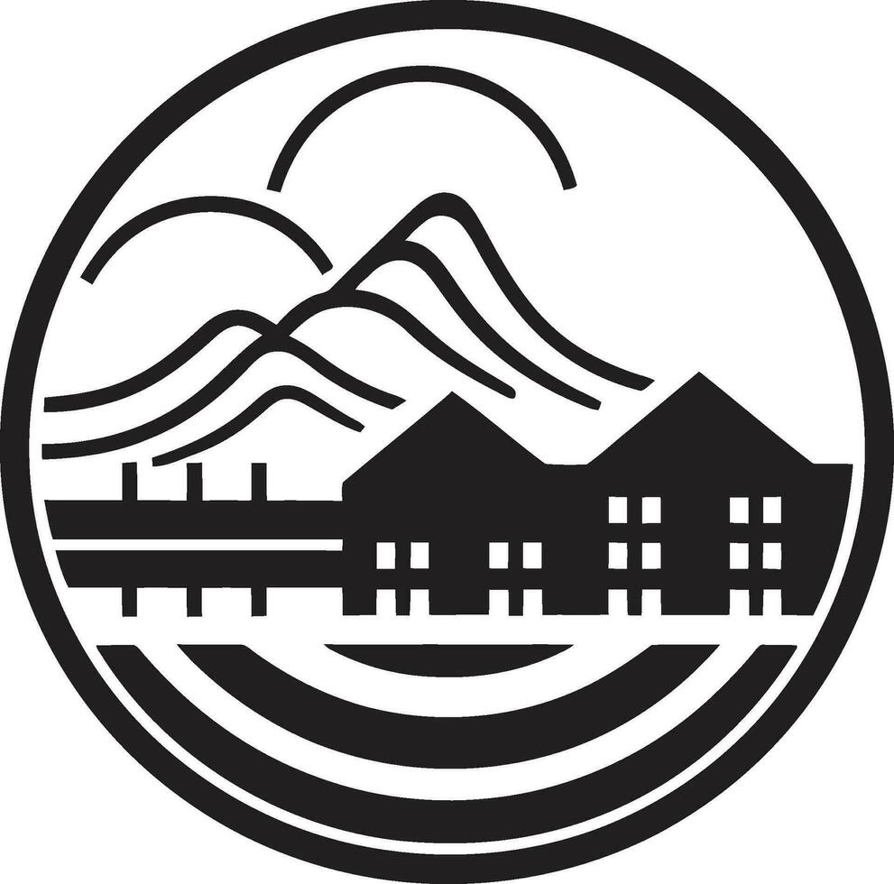 stedelijk Utopia landgoed embleem ontwerp onroerend goed visie echt landgoed logo vector