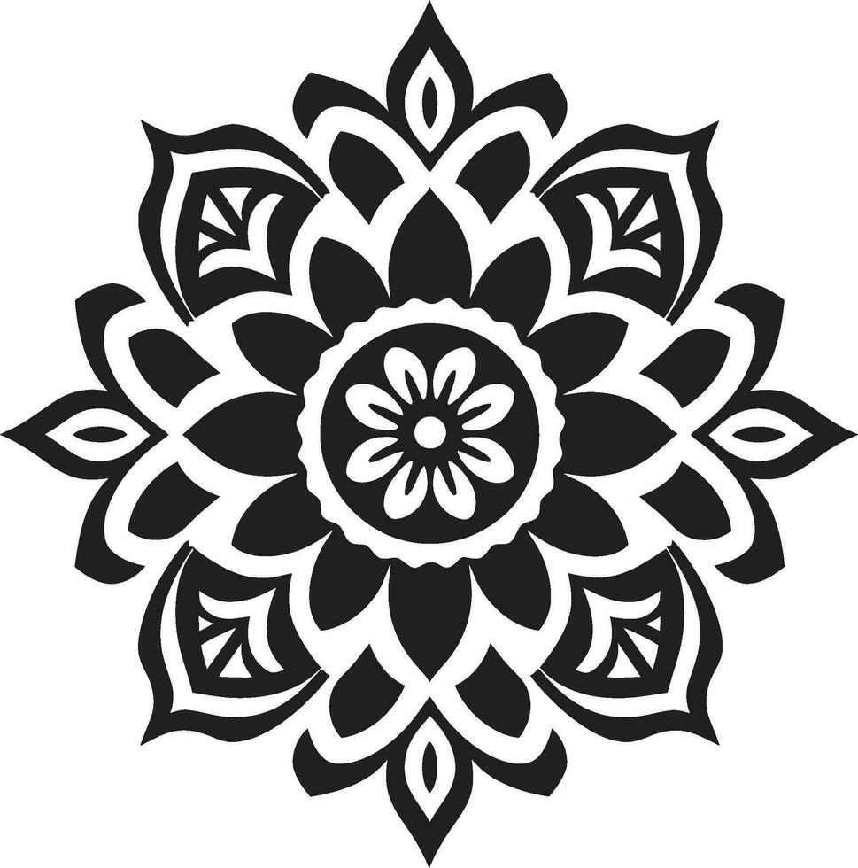 etherisch elegantie mandala ontwerp vector rustig tondo emblematisch mandala icoon