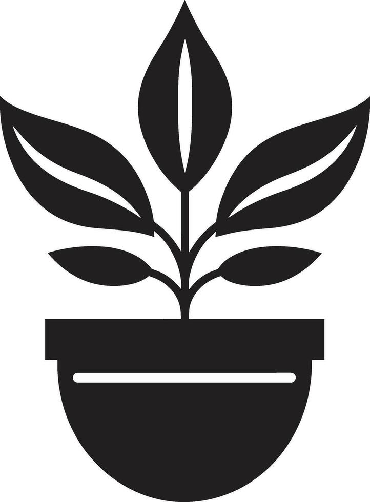 groenblijvend elegantie logo vector icoon fotosynthetisch trots fabriek embleem ontwerp