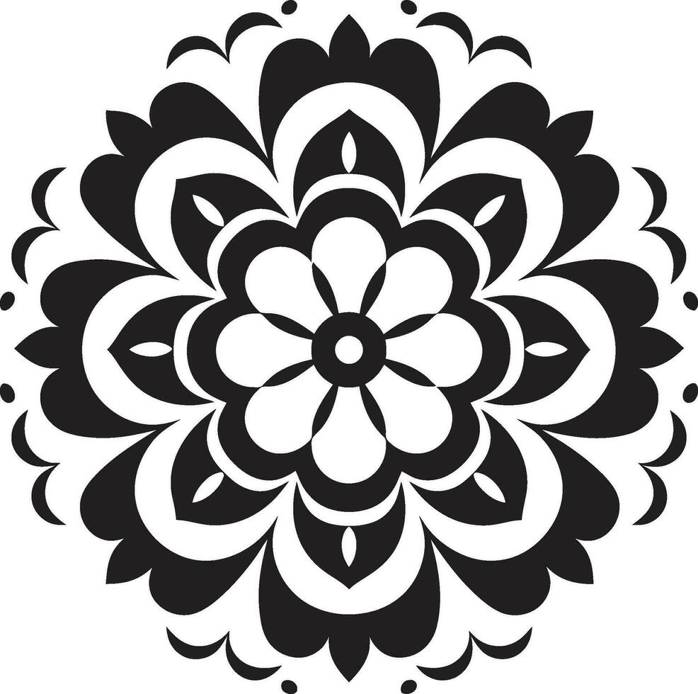 harmonie halo mandala logo vector sereen symmetrie mandala iconisch ontwerp