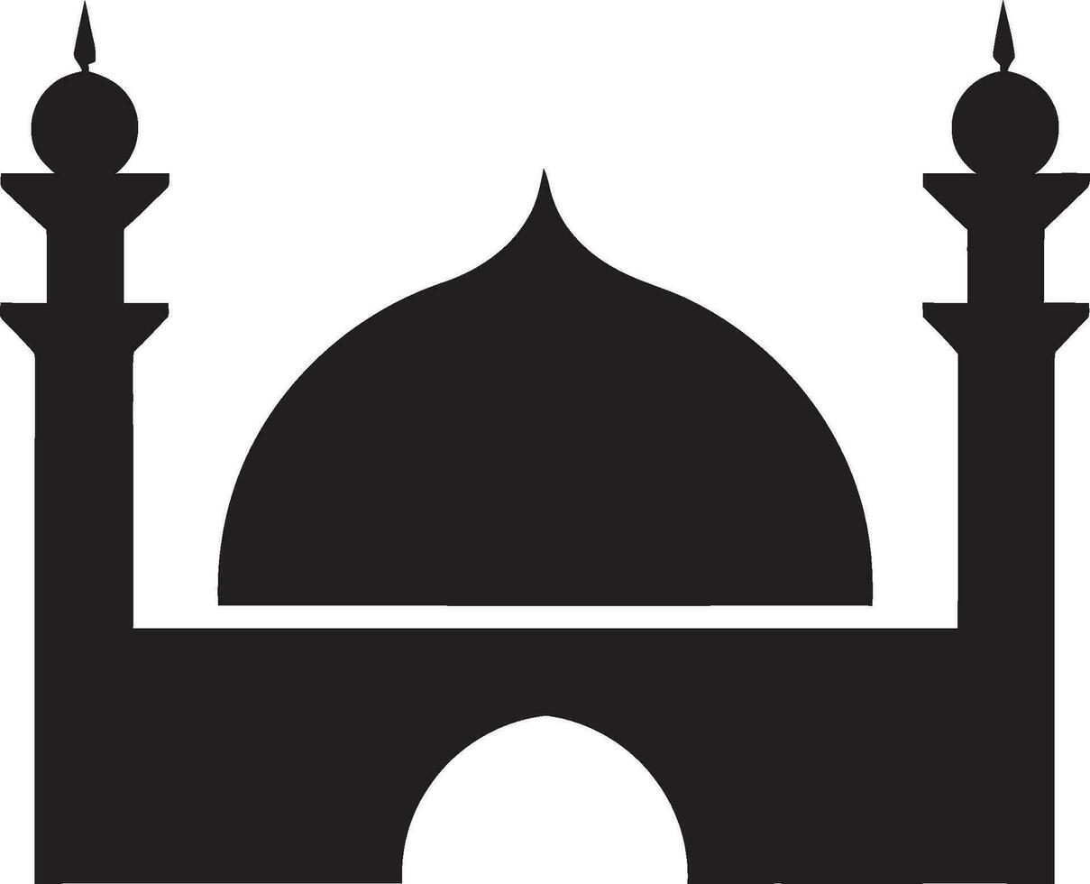geheiligd keurmerk iconisch moskee embleem moskee majesteit emblematisch logo vector