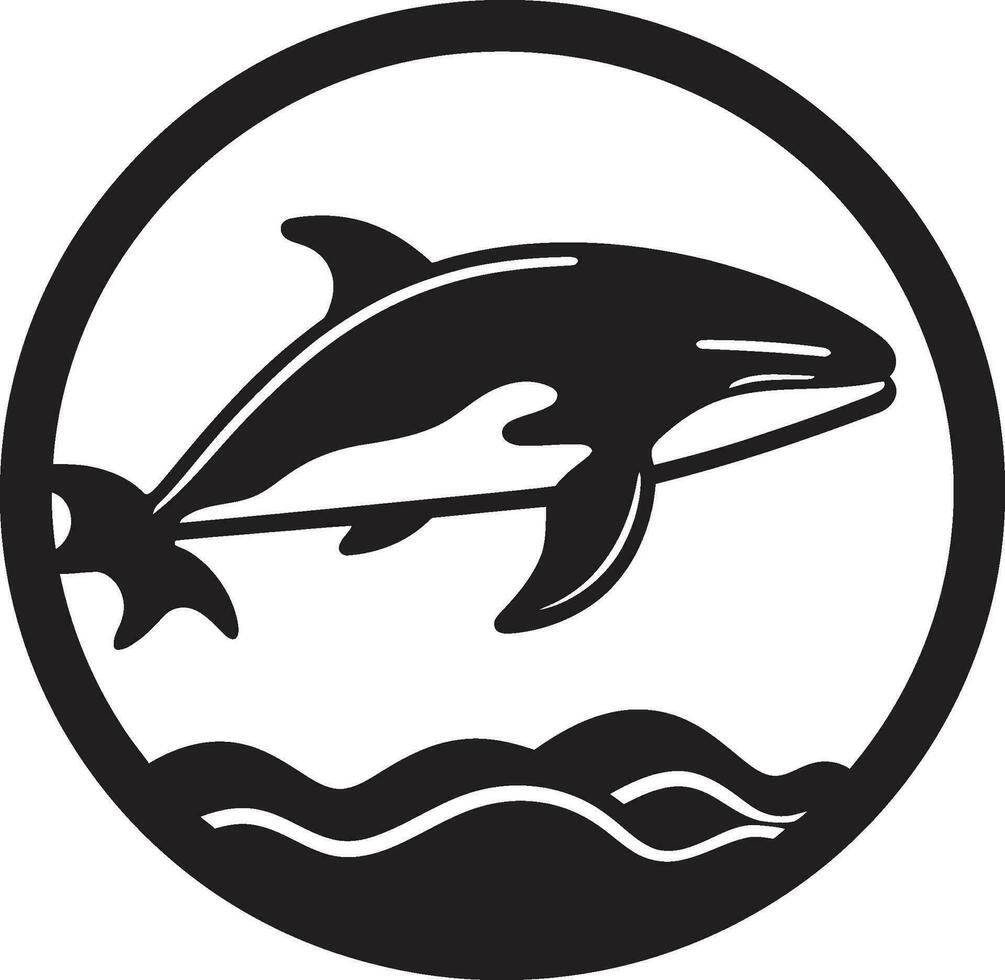 walvis lied serenade iconisch walvis vector subliem piek walvis logo ontwerp