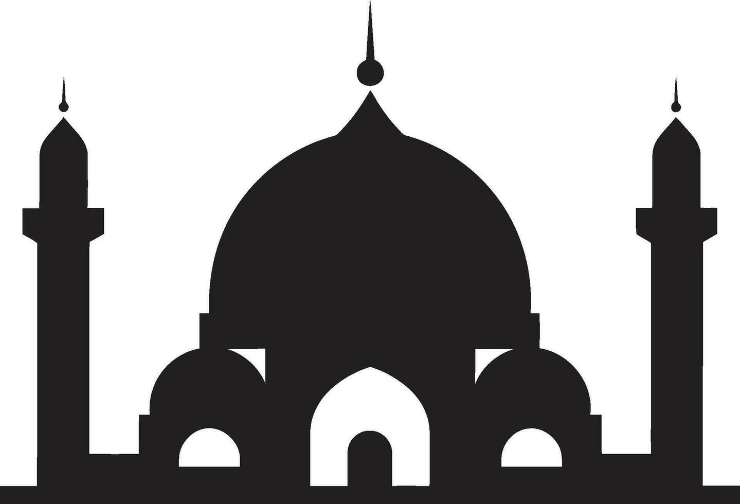 heilig torenspitsen moskee iconisch embleem etherisch echo emblematisch moskee logo vector