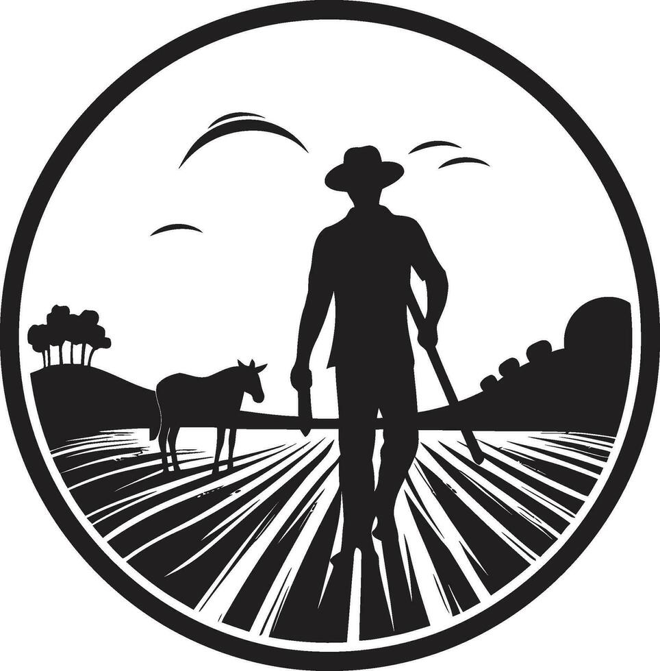 agrarisch erfenis landbouw logo vector symbool landelijk ritmes landbouw logo ontwerp icoon