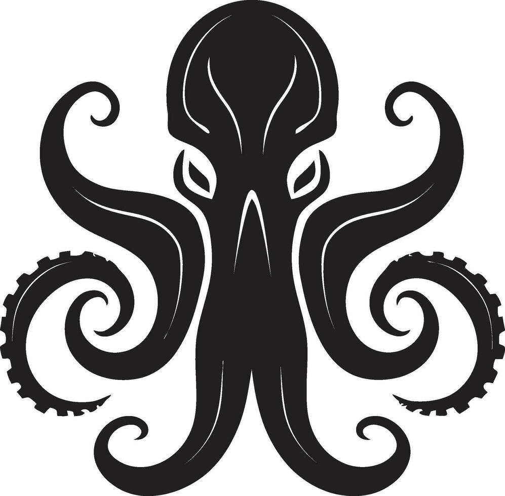 oceanisch orakels Octopus icoon vector aquatisch esthetiek Octopus logo ontwerp