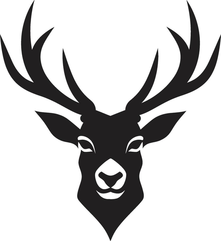 bevallig wildernis hert hoofd logo vector ontwerp majestueus icoon hert hoofd embleem vector kunst