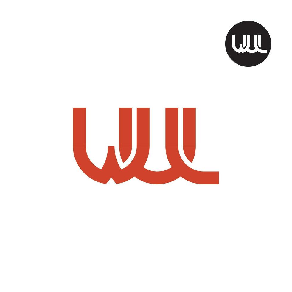 brief wul monogram logo ontwerp vector