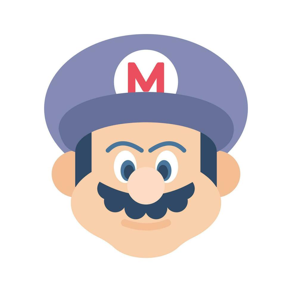 een handig ontwerp van super Mario avatar vector ontwerp, geïsoleerd Aan wit achtergrond