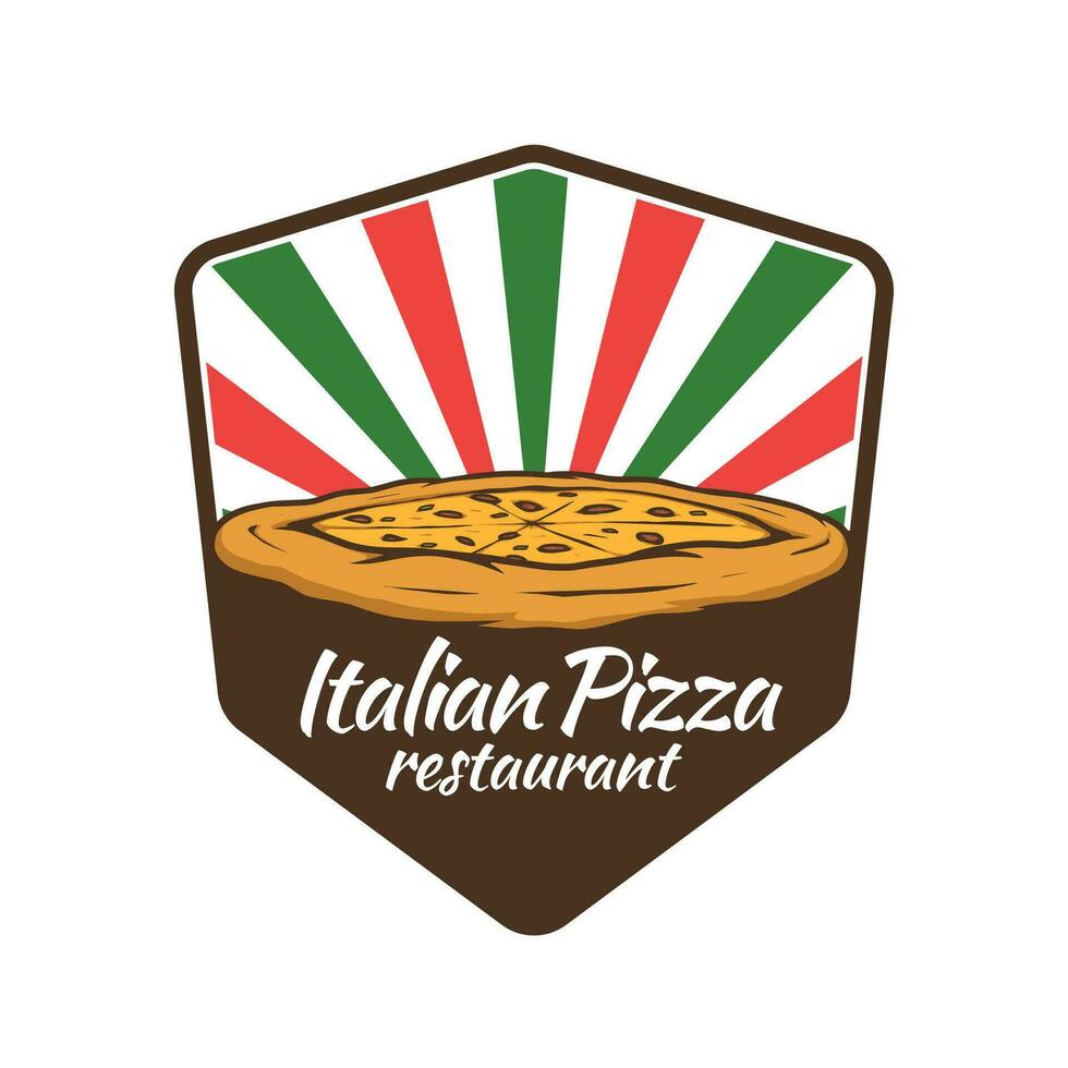 Italiaans pizza restaurant logo sjabloon vector