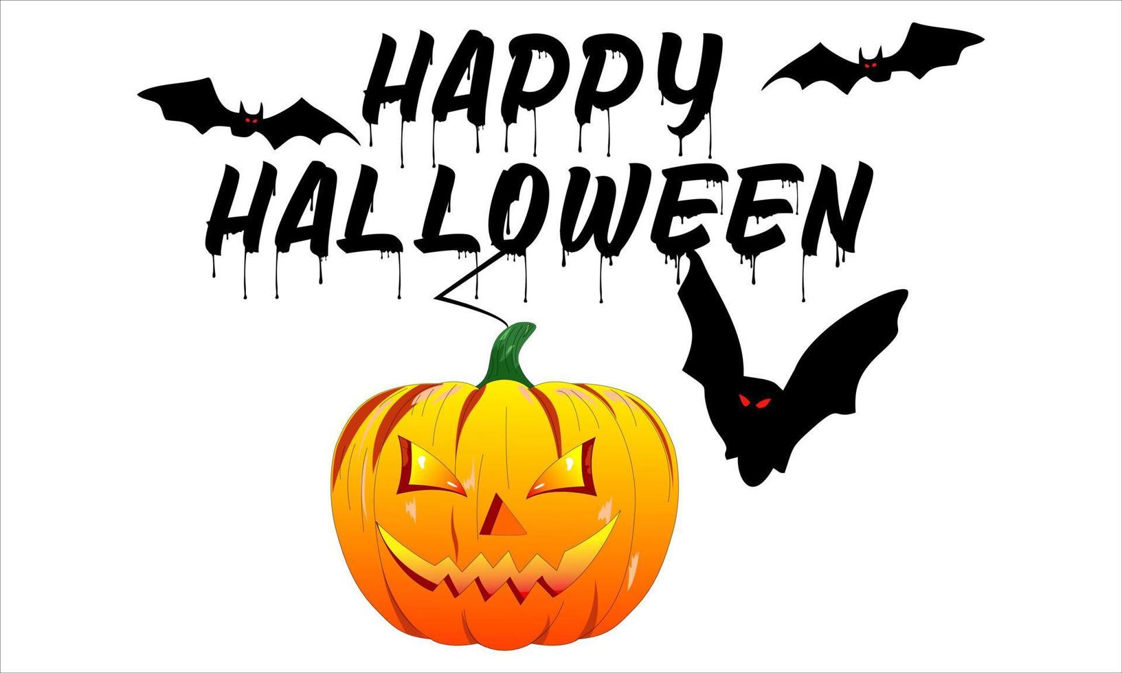 vrolijke halloween-banner, vectorillustratie vector