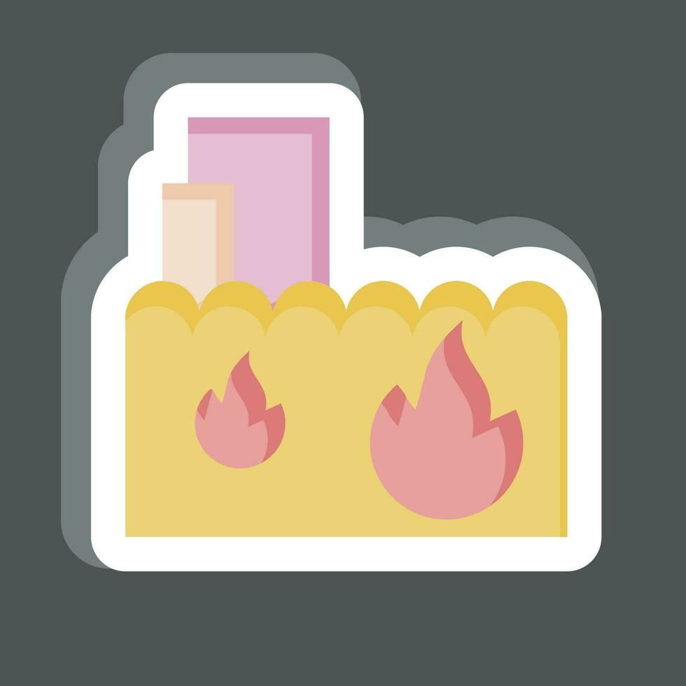 sticker blussen. verwant naar brandweerman symbool. gemakkelijk ontwerp bewerkbaar. gemakkelijk illustratie vector