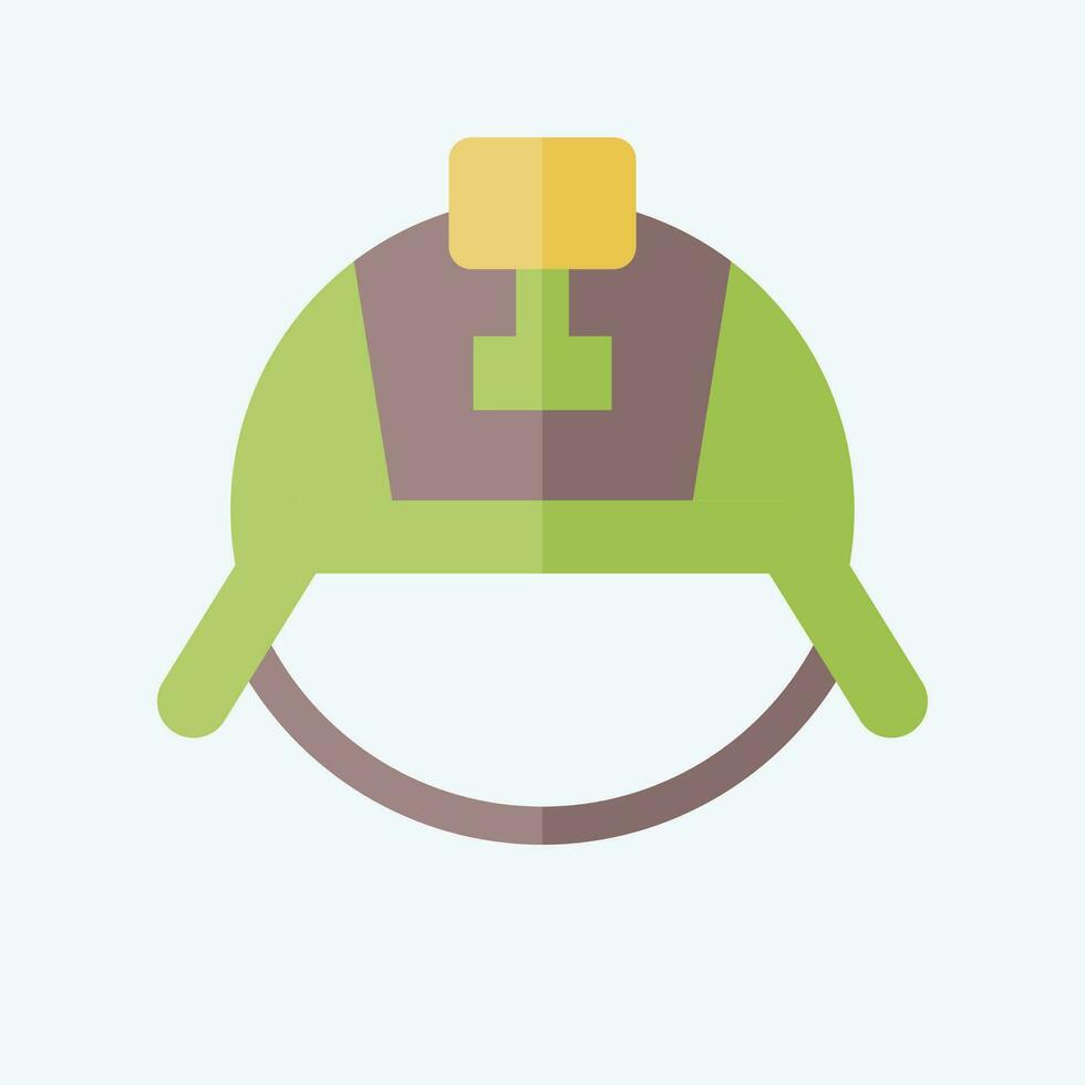 icoon leger helm. verwant naar hoed symbool. vlak stijl. gemakkelijk ontwerp bewerkbaar. gemakkelijk illustratie vector