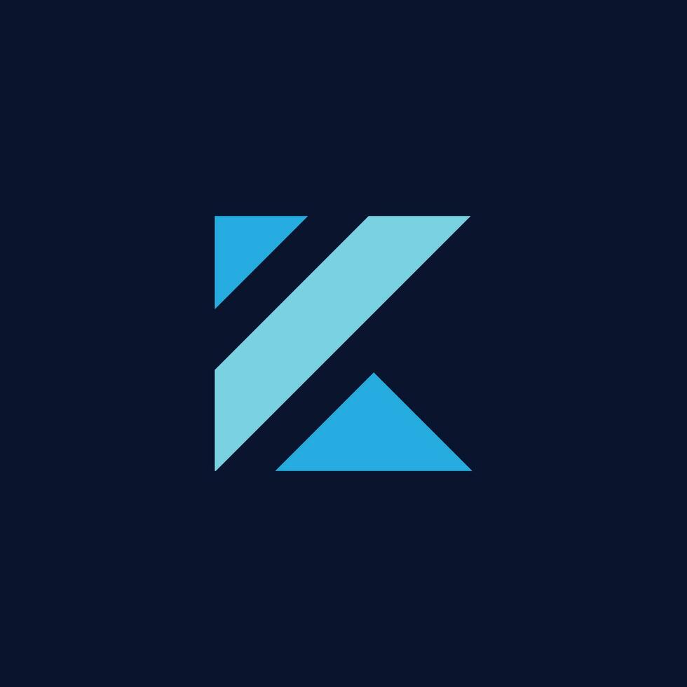 technologie brief k logo abstract grillig monogram vector
