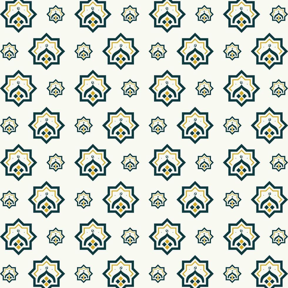 Islamitisch moskee naadloos patroon ontwerp mooi vector illustratie