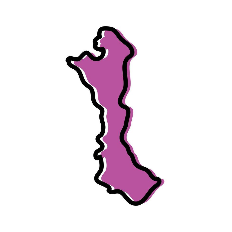 volta regio van Ghana vector kaart grafisch