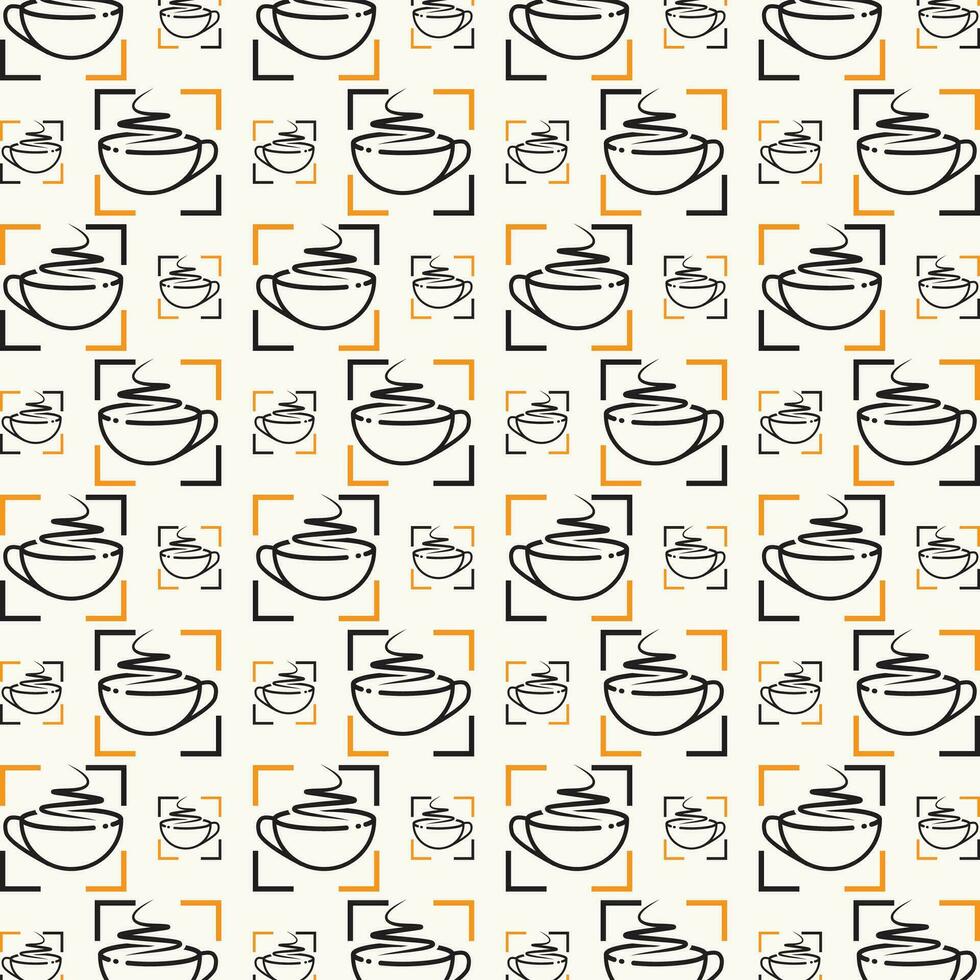 koffie hoek herhalen schattig naadloos patroon vector illustratie