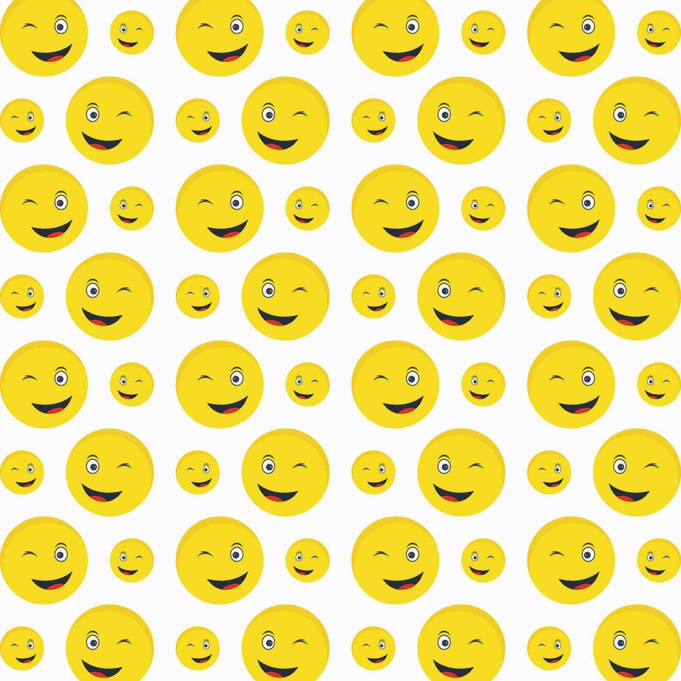 knipoog emoji patroon ontwerp kleurrijk abstract vector illustratie achtergrond