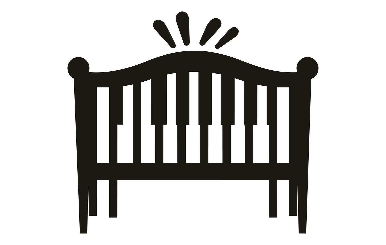 kind wieg voor een jongen teken, baby wieg bed icoon. vector