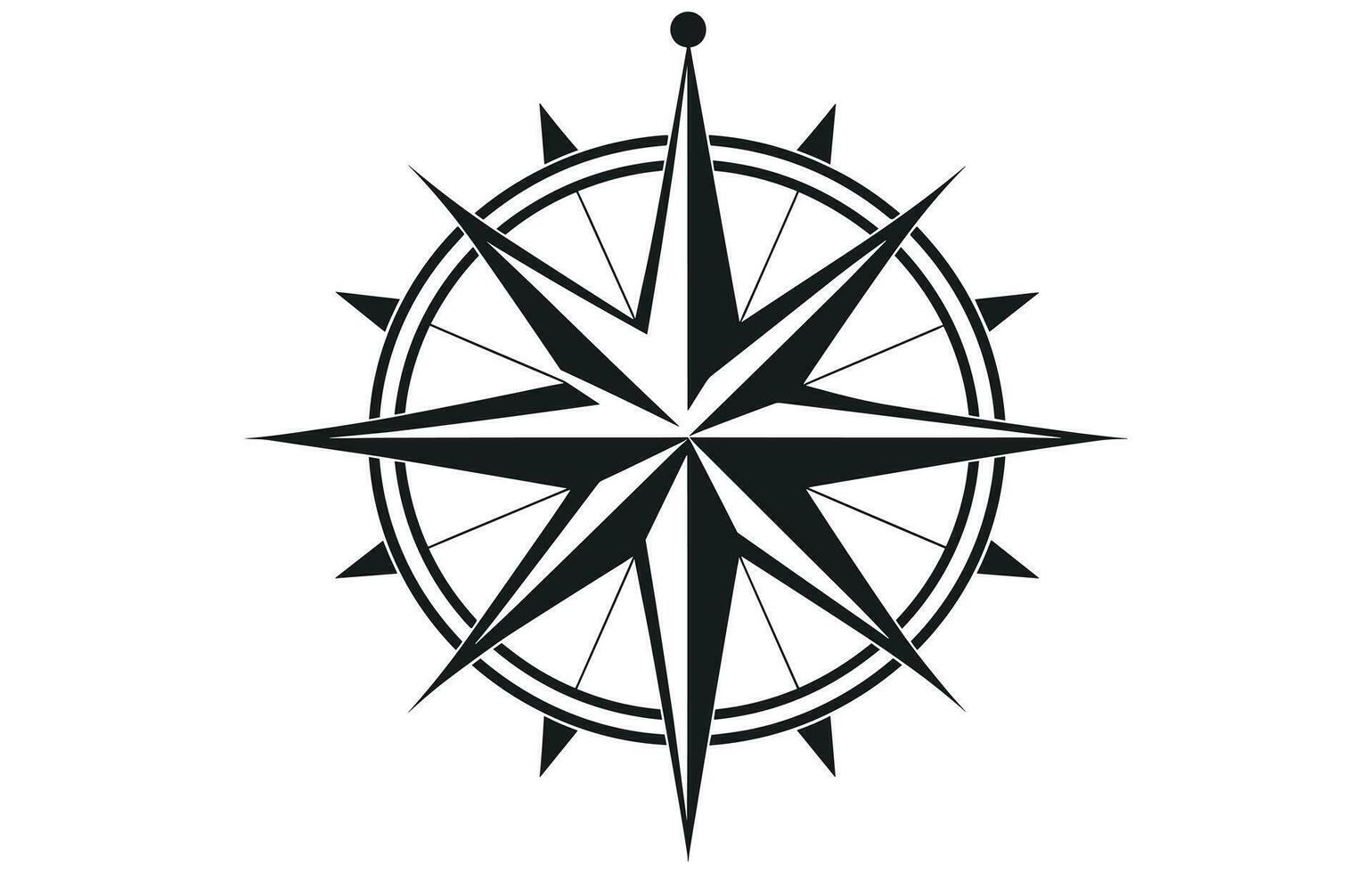 kompas roos icoon vector logo, kompas icoon vector.