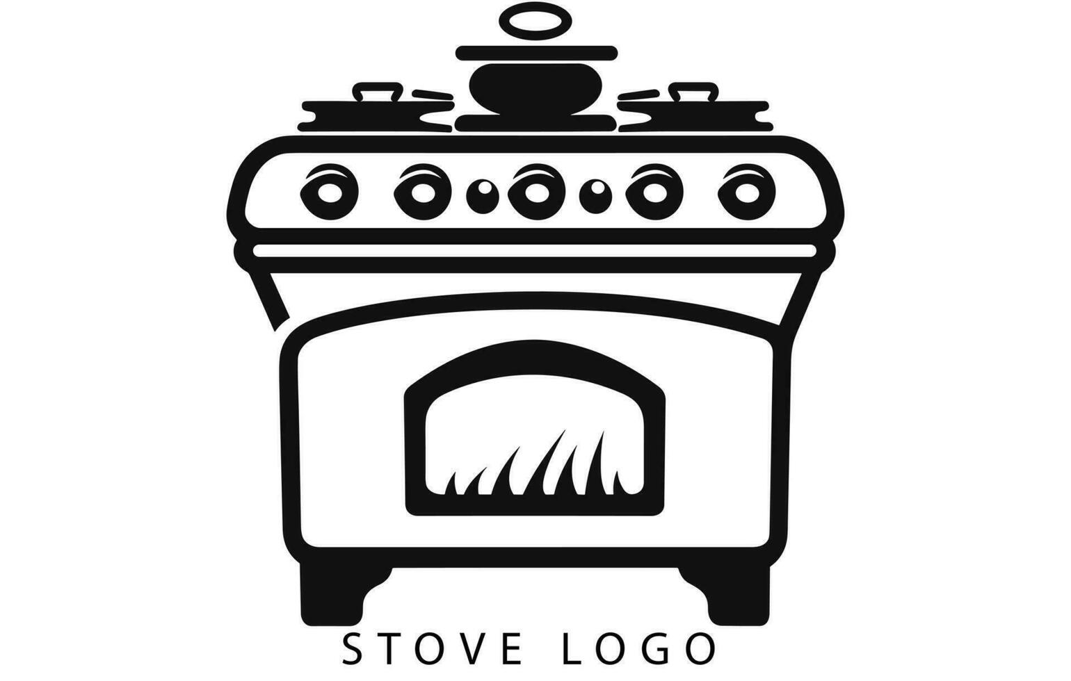 fornuis icoon logo vector ontwerp