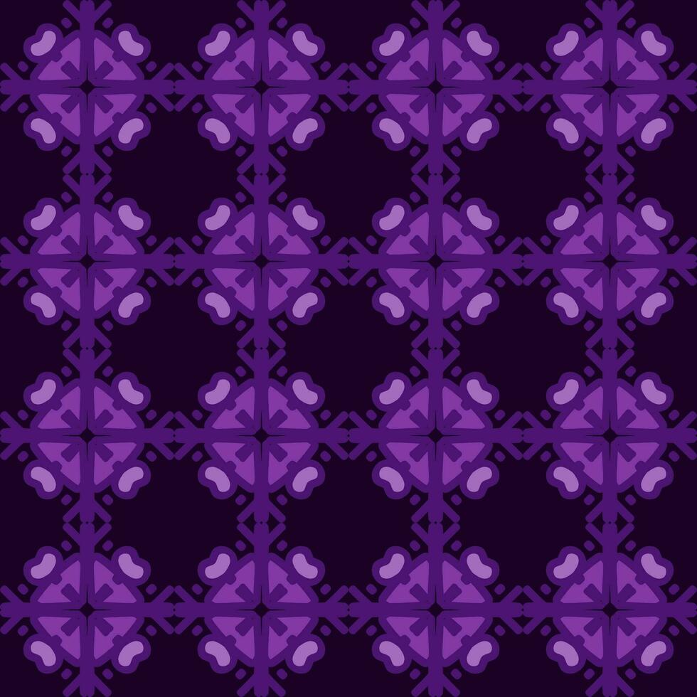 Purper magenta paars lavendel mandala kunst naadloos patroon bloemen creatief ontwerp achtergrond vector illustratie