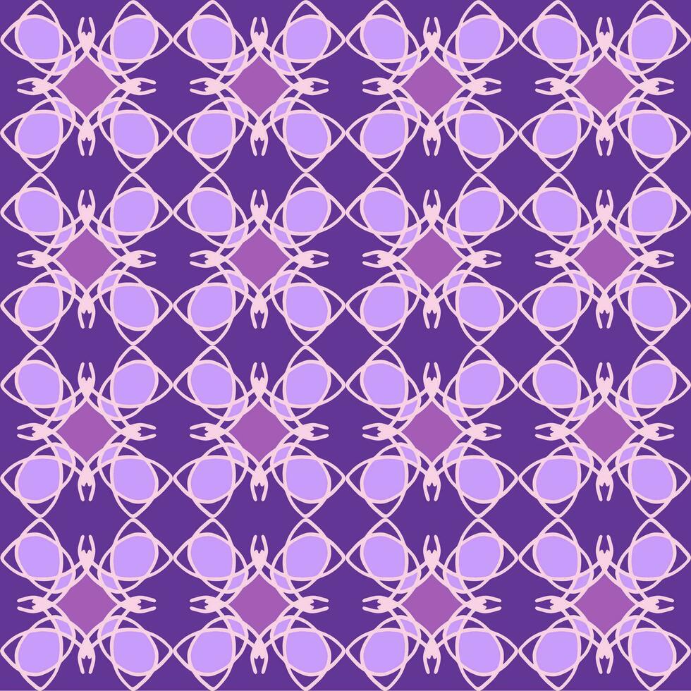 Purper magenta paars lavendel mandala bloemen creatief naadloos patroon ontwerp achtergrond vector illustratie