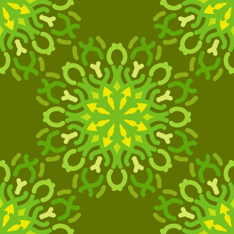 naadloos patroon groen munt olijf- Woud mandala bloemen creatief ontwerp achtergrond vector illustratie