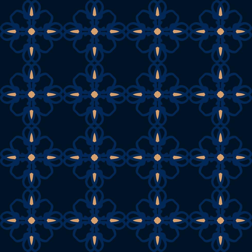 blauw bruin room mandala kunst naadloos patroon bloemen creatief ontwerp achtergrond vector illustratie