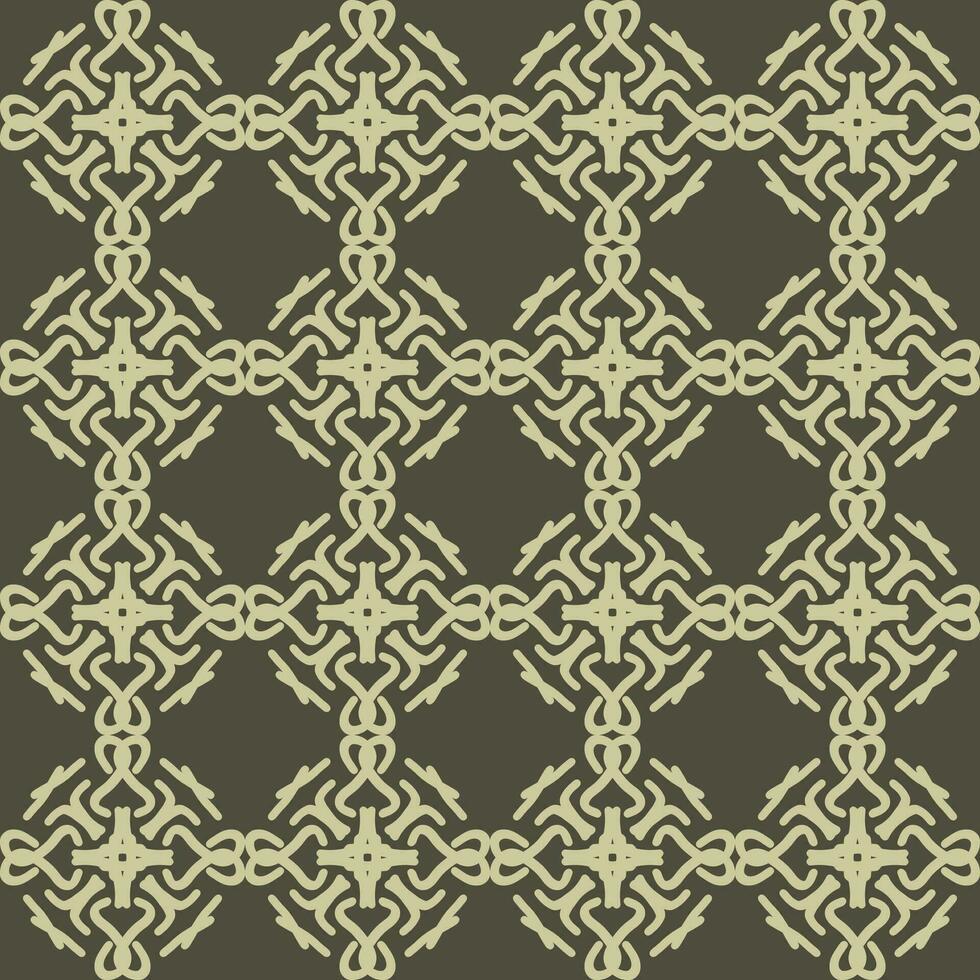 groen bruin olijf- mandala kunst naadloos patroon bloemen creatief ontwerp achtergrond vector illustratie