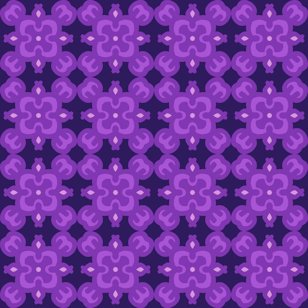 Purper magenta paars lavendel mandala kunst naadloos patroon bloemen creatief ontwerp achtergrond vector illustratie